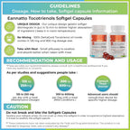 WELLNESS EXTRACT Eannatto Tocotrienols Vitamina E Sin Tocoferoles, Non-GMO, Sin Gluten, Antioxidante (300 mg, 30 cápsulas blandas)