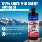 Life Line Aceite de Salmón para Mascotas | Omega-3 EPA DHA para Perros y Gatos | Apoya la Piel, Pelaje, Cerebro y Corazón | Filtrado en Frío – 946 ml