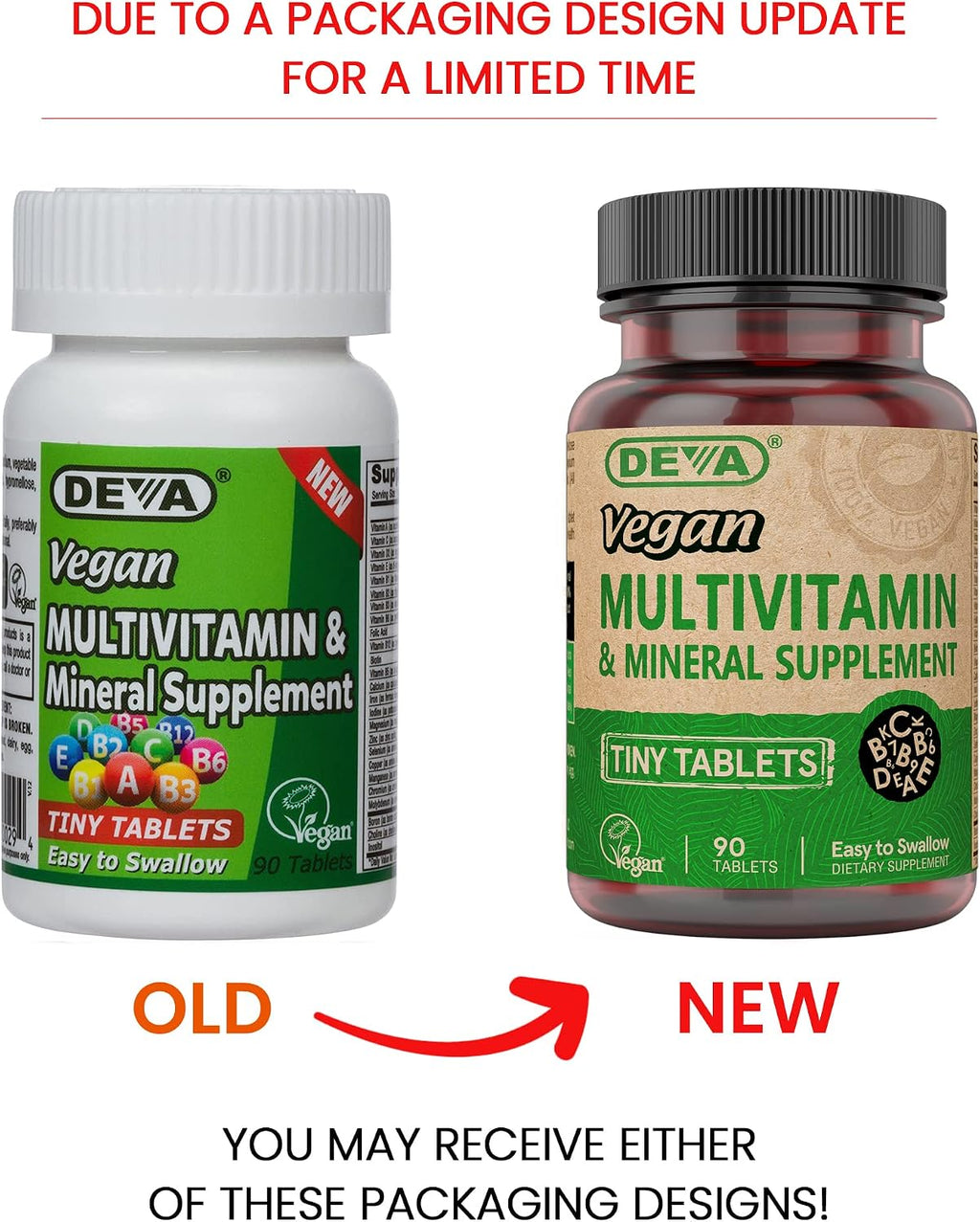 Deva Vegan Multivitamin & Mineral Supplement - 90 Comprimidos