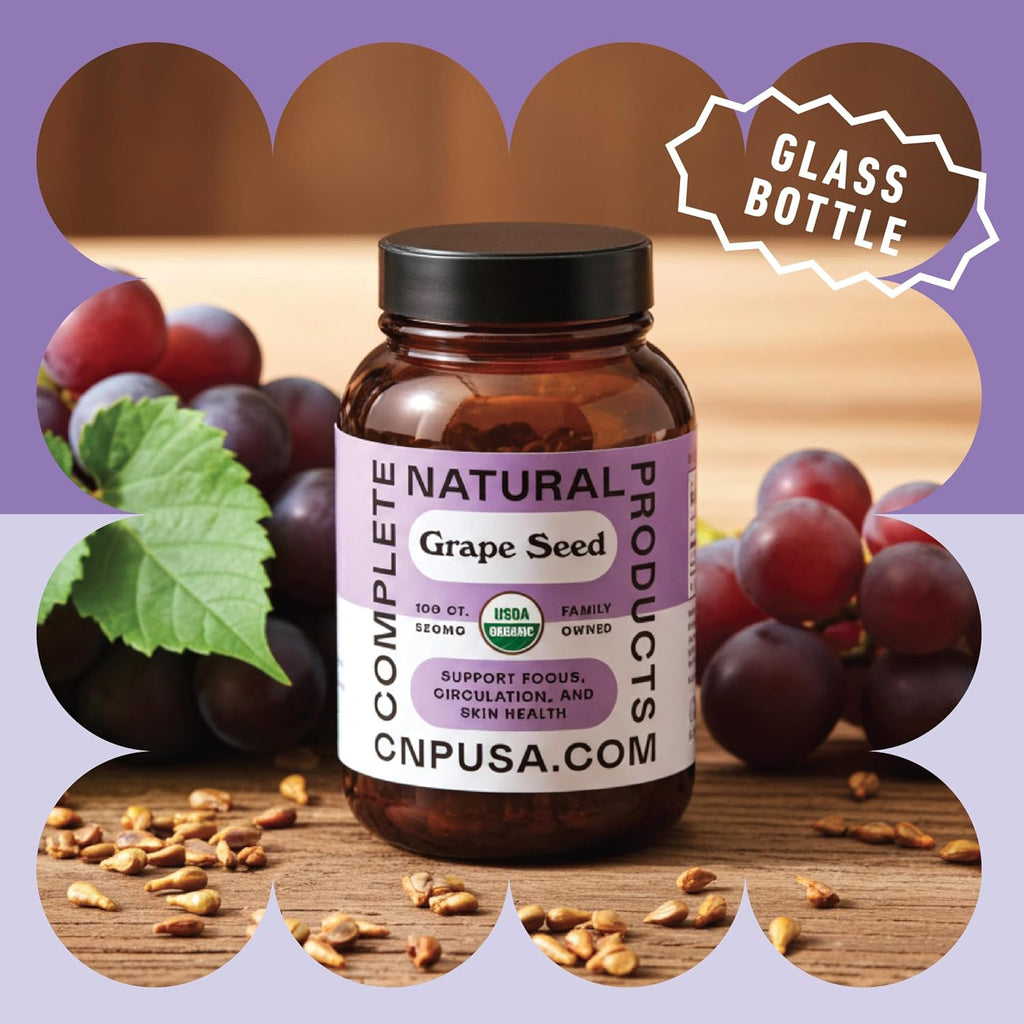 Cápsulas de Semilla de Uva Ecológicas – 520mg, 100 Cápsulas – Antioxidantes Polifenoles y OPC