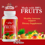 Fruits and Vegetables Supplement - 360 Cápsulas (180 Frutas + 180 Verduras) - Complemento Alimenticio Vegano