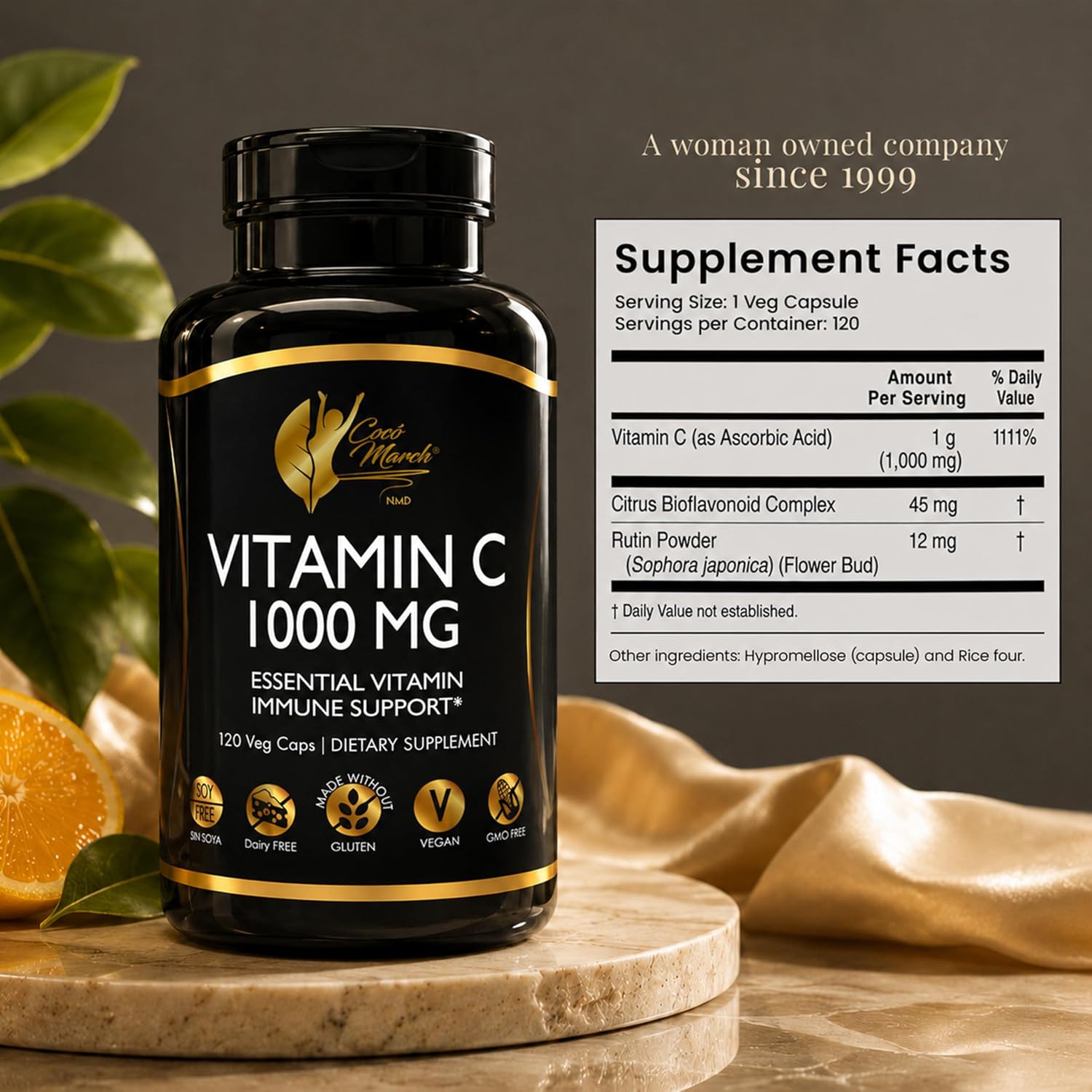 Cocó March N.M.D Vitamina C 1000 mg – 120 Cápsulas Veganas