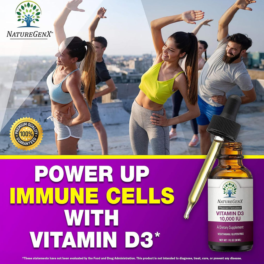 NatureGenX Vitamina D3 Líquida - 250 mcg - 30 ml - Vegano