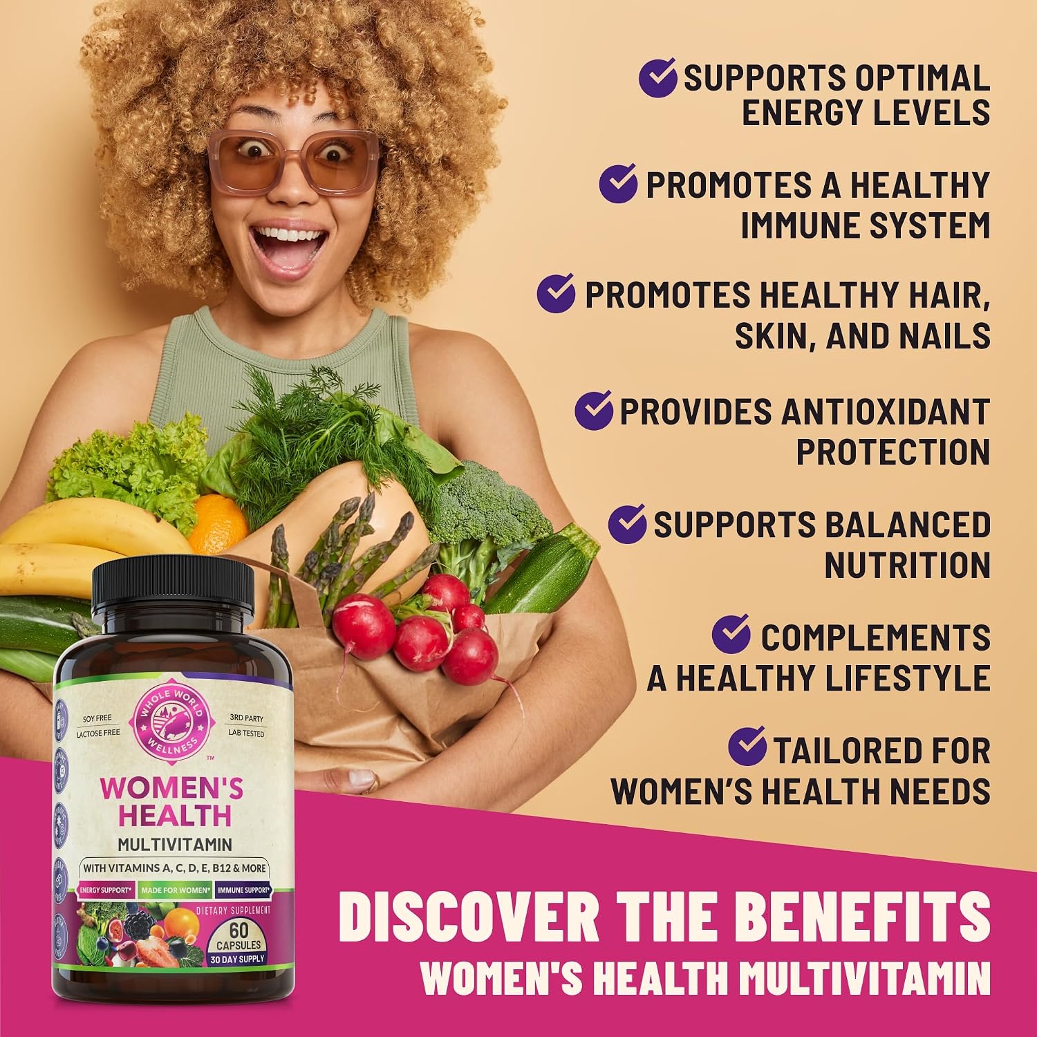 Multivitamínico y Multimineral Diario para Mujeres – WHOLE WORLD WELLNESS
