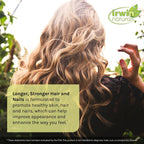 Irwin Naturals Longer, Stronger Hair and Nails - Promueve Brillo, Textura y Fortaleza - 60 Softgels Líquidos