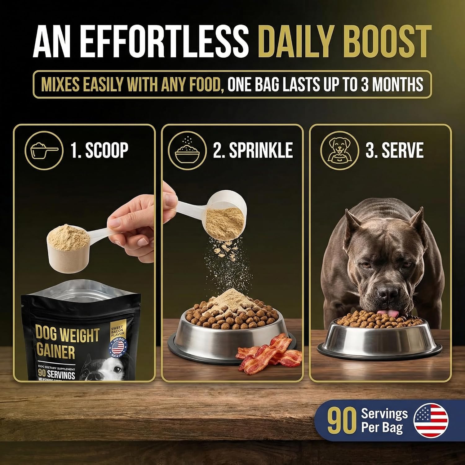 Dog Weight Gainer 90 Servicios - Suplemento para Aumento de Peso y Músculo para Perros - PET CARE Sciences