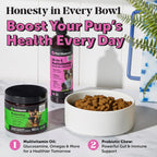 Multivitamínico Líquido para Perros con Aceite de Salmón y Caldo de Huesos - Omega 3, Glucosamina, Prebióticos y Postbióticos - 12 oz (354 ml)