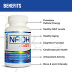 MAAC10 NADH + CoQ10 – 60 Comprimidos Masticables | 50mg NADH PANMOL® + 100mg CoQ10 | Energía y Enfoque Mental