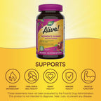 Nature's Way Alive! Multivitamínico Gominolas para Mujeres, 16 Vitaminas y Minerales, Metabolismo Energético, Piel Cabello Uñas, Vegetariano, Sabor Bayas Mixtas, 60 Gominolas (Pack de 2)