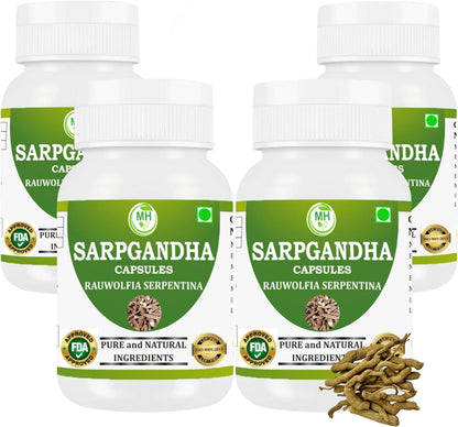 Morsan Healthcare Rauwolfia Serpentina (Sarpgandha) Cápsulas – 4 Pack de 60 Cápsulas Veganas – Image 1