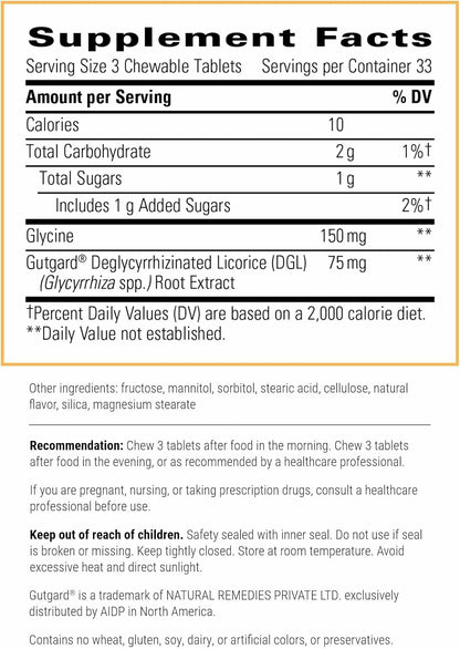Integrative Therapeutics Rhizinate - Suplemento Digestivo con DGL - 100 Comprimidos Masticables – Image 2