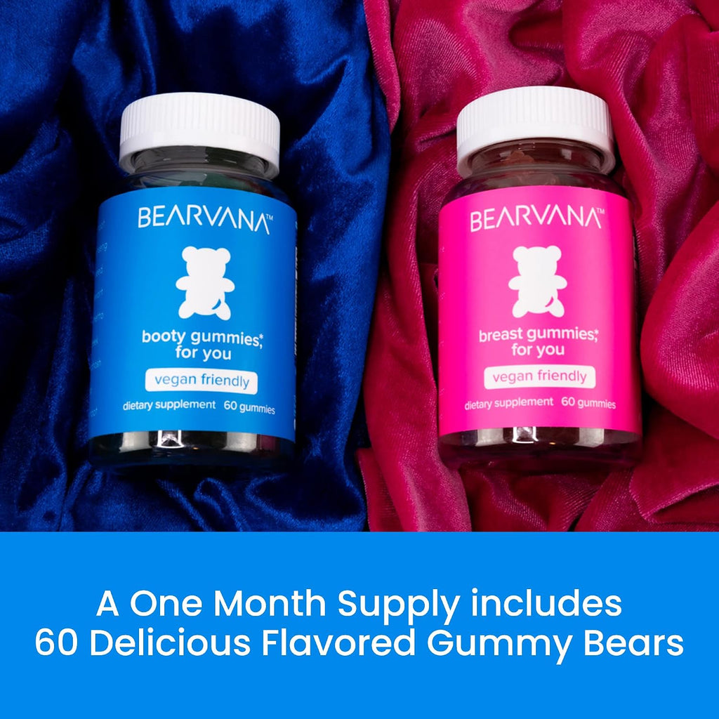 BEARVANA Gominolas Multivitamínicas para Mujeres - Pack Combinado con Extractos Herbales y Vitaminas Esenciales - Sabor Bayas (2 Pack, 120 Gominolas)