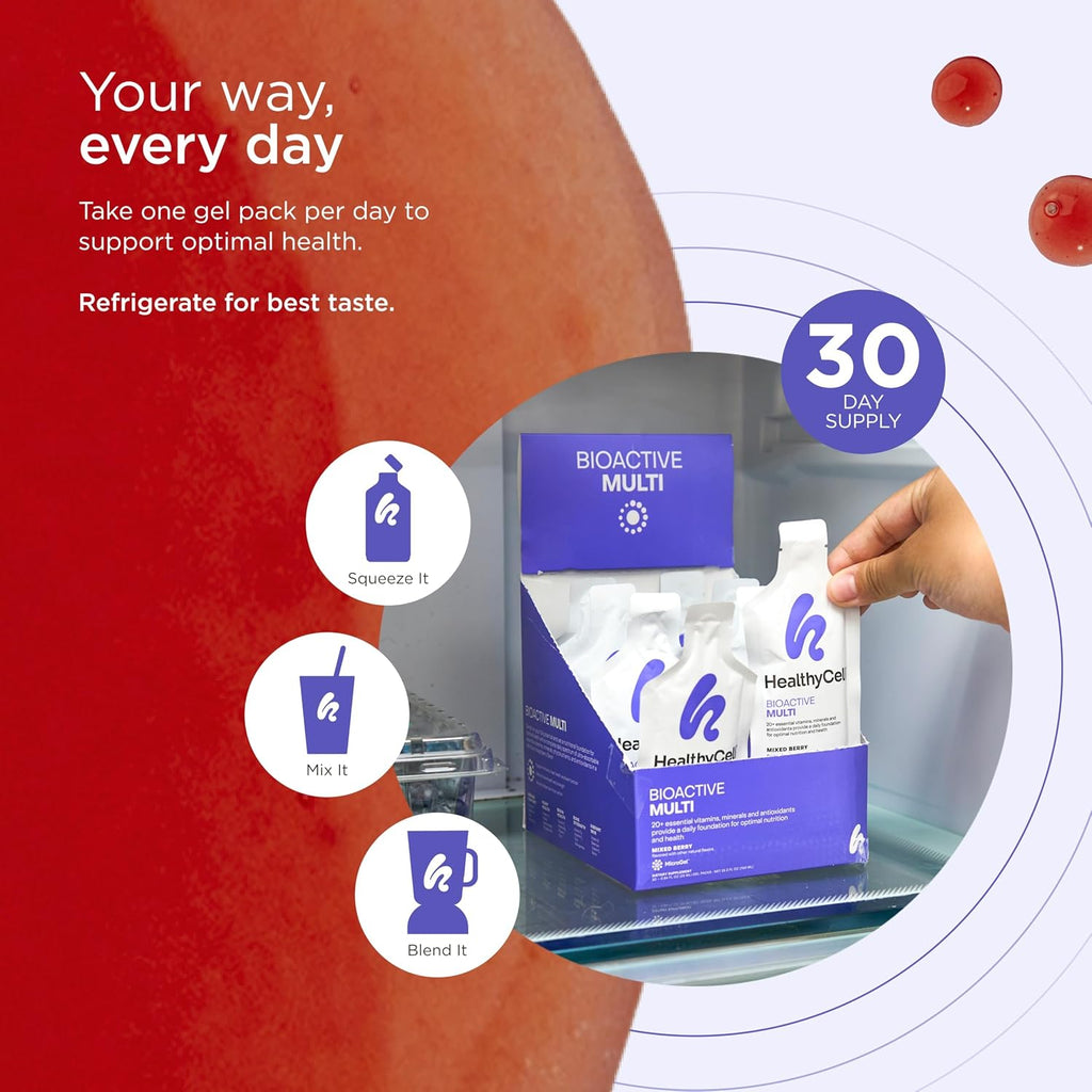 Healthycell Bioactive Daily Liquid Multivitamin – 30 Gel Packs