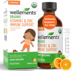 Wellements Organic Kids Immune Support Jarabe con Vitamina C y Zinc (118 ml) - a partir de 2 meses