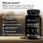 Cápsulas de Shilajit 20,000 mg – Shilajit Puro del Himalaya para Hombres y Mujeres – 120 Cápsulas Veganas