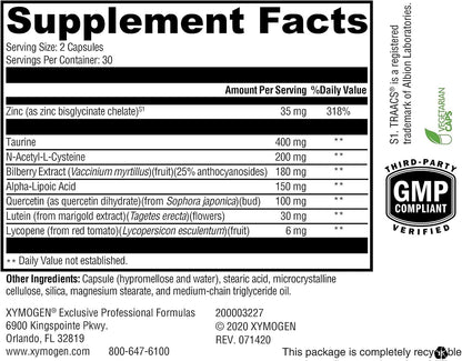 XYMOGEN I-Sight - Eye Health & Vision Support - Antioxidant Nutrient Formula - Aids Macula, Retina & Lens Health - – Image 2