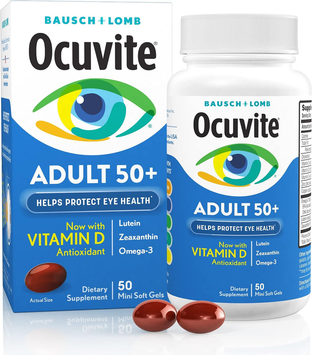 Ocuvite 50+ Suplemento Multivitamínico para la Visión, 50 Cápsulas Blandas