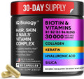 Biotina 10.000 mcg con Colágeno y Queratina para el Cabello - 60 Cápsulas