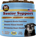 Natural Dog Company Vitaminas para Perros Senior - Masticables para Apoyo Cognitivo, Cardíaco y Visual, 90 unidades