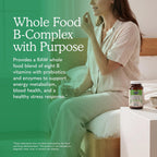 Garden of Life Complejo B, 120 Cápsulas Veganas, Alta Potencia para Energía y Metabolismo con B6, Folato y B12 como Metilcobalamina más Probióticos