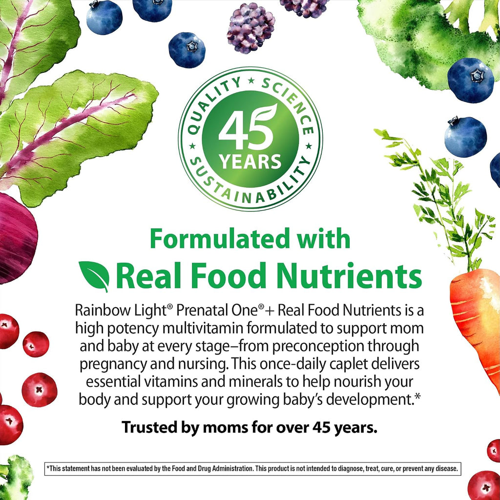 Rainbow Light Prenatal Multivitamin One + Probióticos - 150 Caplets