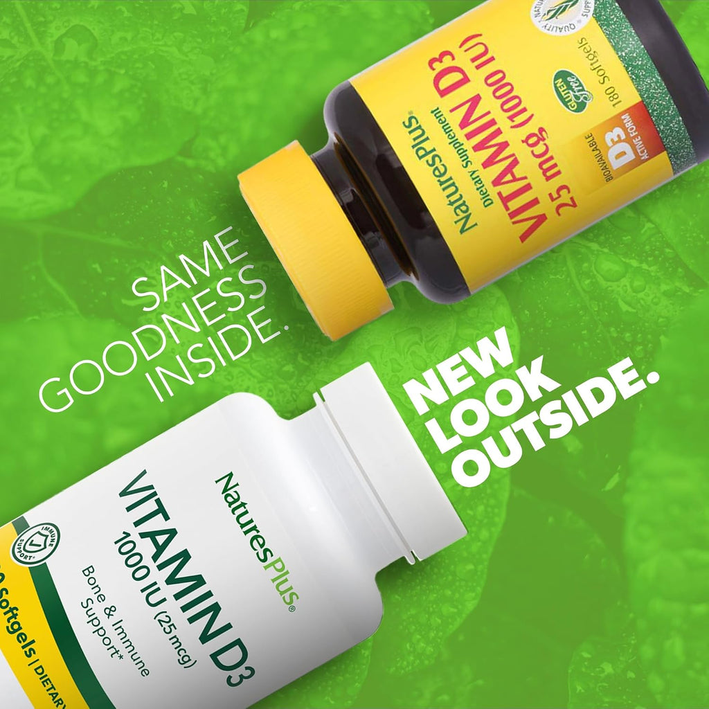 NaturesPlus Vitamin D3 1000 IU - 180 Softgels