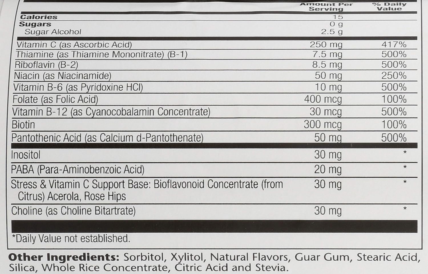 Solaray Complejo B Masticable de Alta Potencia, Sabor Natural a Fresa, 50 Comprimidos Masticables