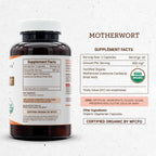 Cápsulas de Agripalma (Motherwort) 800 mg - Secrets of the Tribe - Orgánico USDA, 120 Cápsulas