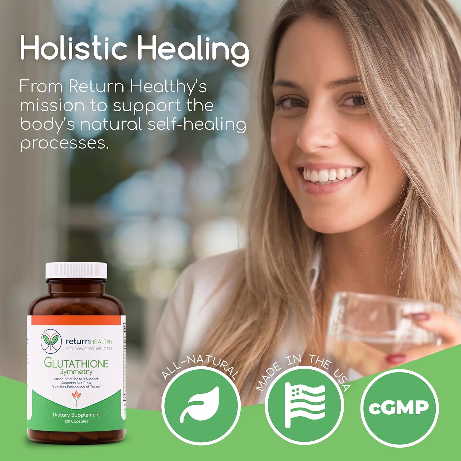 Glutathione Symmetry | S-Acetil Glutatión | Antioxidante y Detoxificación | 120 cápsulas