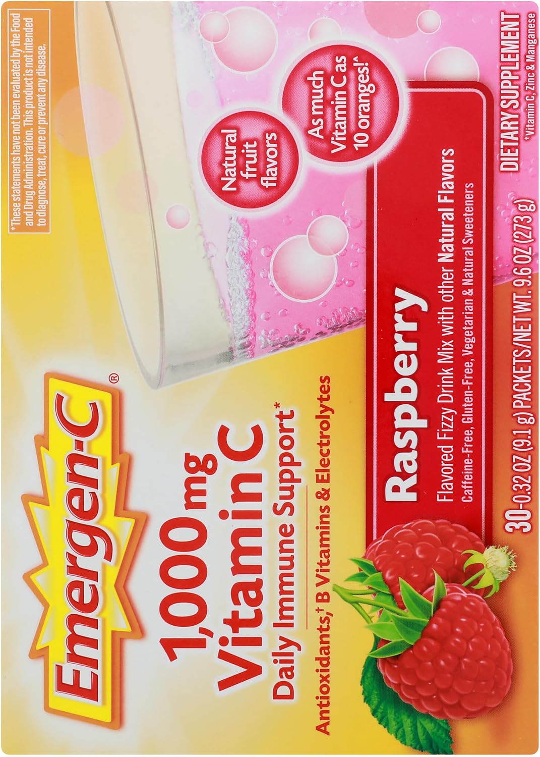 Alacer Emergen-C Raspberry - 30 efervescent sachets