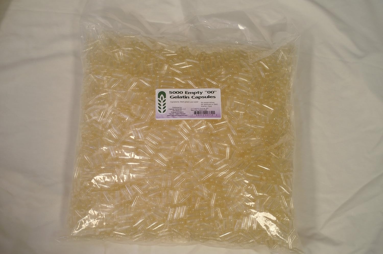 Cápsulas de gelatina vacías al por mayor a granel Capsule Connection 5000, tamaño "00"