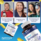 AgeImmune Berberine 1000mg con Inulina Prebiótica