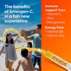 Emergen-C Crystals, On-the-Go, Suplemento de Vitamina C con Vitaminas B, Zinc y Manganeso, Sabor Naranja Vitalidad - 28 Sobres