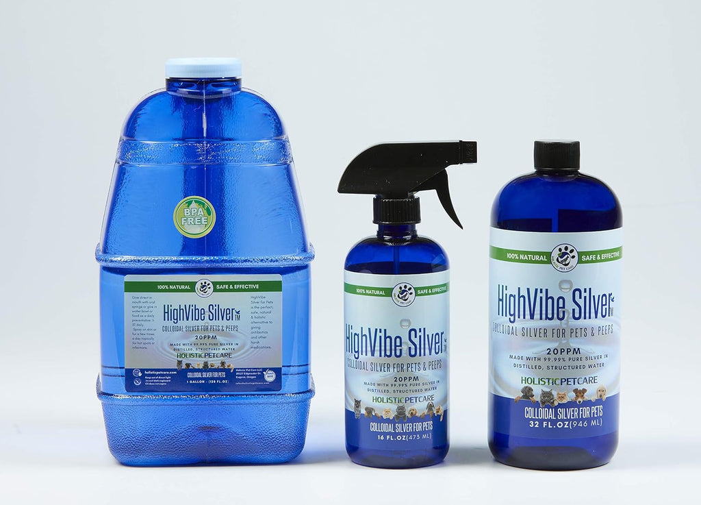 Coloide de Plata para Perros, Gatos, Caballos y Pájaros – 20 PPM – Cuidado de Heridas, Hot Spots, Alivio de la Piel y Apoyo Inmunológico – Solución Natural, Spray (473 ml)