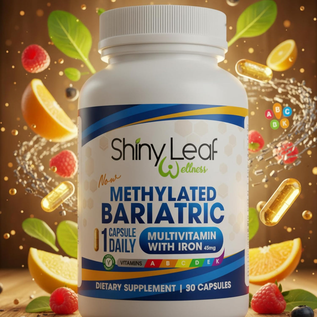 Shiny Leaf Multivitamínico Bariátrico Metilado con Hierro 45mg – Cápsula Una Vez al Día, Cumple ASMBS – 30 Cápsulas