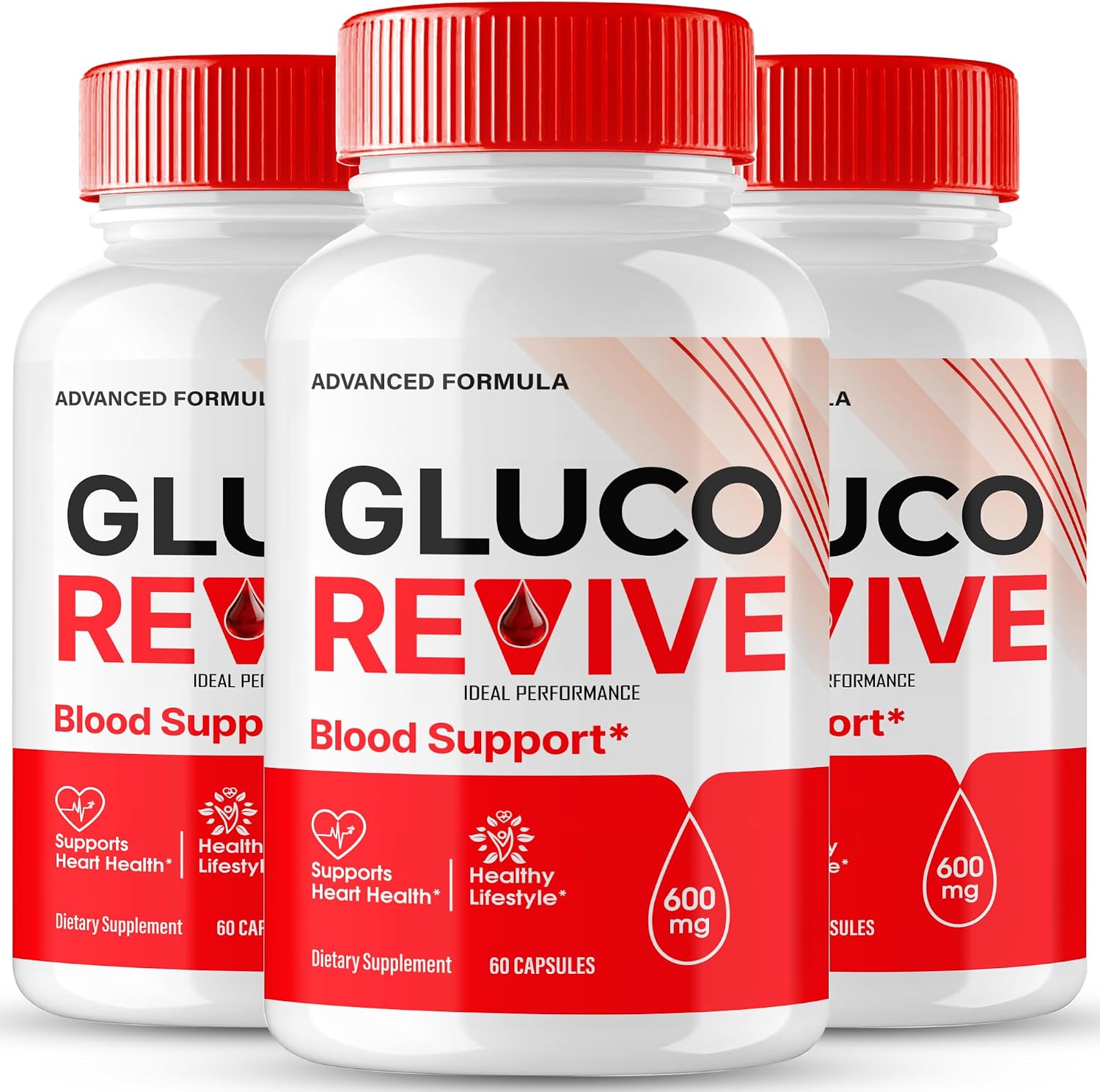 Gluco Revive Pills, Gluco Revive Supplement Capsules, GlucoRevive Health and Wellness Support - Fórmula Avanzada Todo Natural, 3 Paquetes