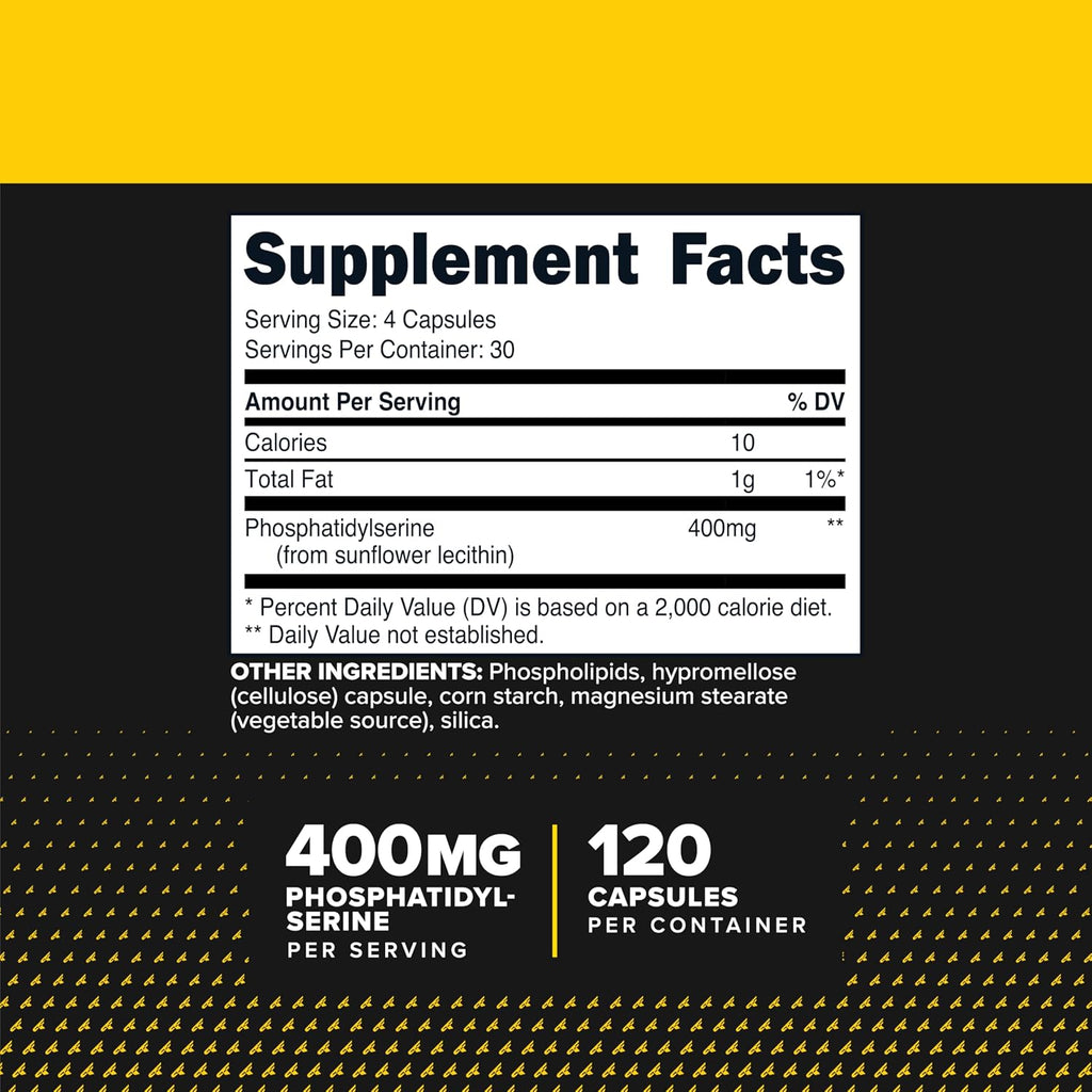 Primaforce Fosfatidilserina (400mg), 120 Cápsulas, 30 Dosis