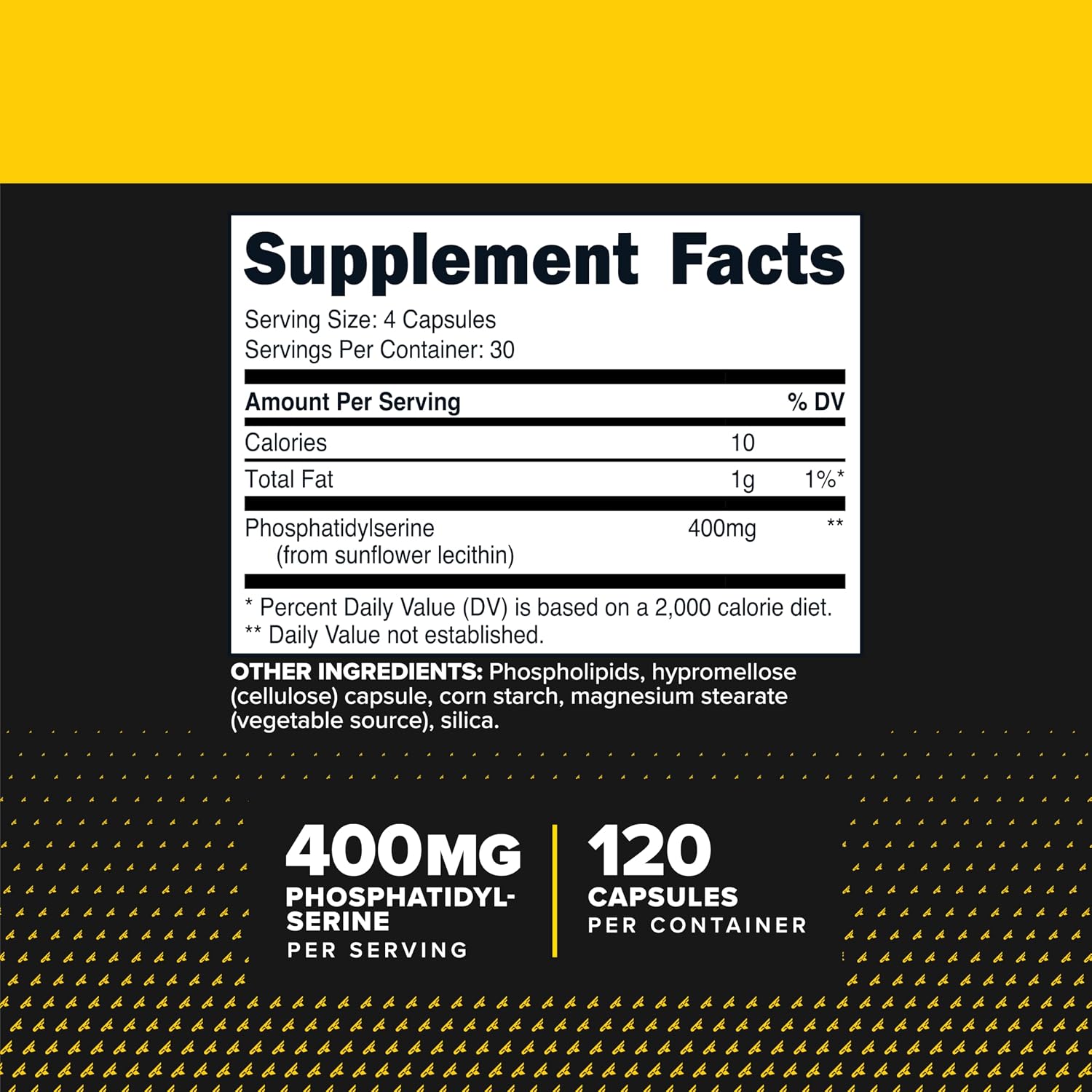Primaforce Fosfatidilserina (400mg), 120 Cápsulas, 30 Dosis