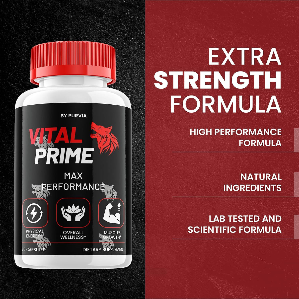 (5 Pack) Vital Prime Pills - Vital Prime Original Supplement, Vital Prime Advanced Formula, VitalPrime Maximum Strength Formula - Vitalprime Complex for Overall Wellness Support, USA (300 Capsules) - görsel 3