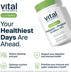 Hyperbiotics Vital Nutrients Prebiótico y Probiótico para Mujeres y Hombres | 60B UFC | 30 Cápsulas Veganas