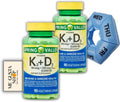 Spring Valley Vitamina K2 90mcg D3 125mcg, 90 Cápsulas Vegetarianas (Paquete de 2, 180 Cápsulas) con Pastillero
