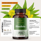 HERBAMAMA Rhodiola Rosea – 100 Cápsulas Veganas (50 Días)