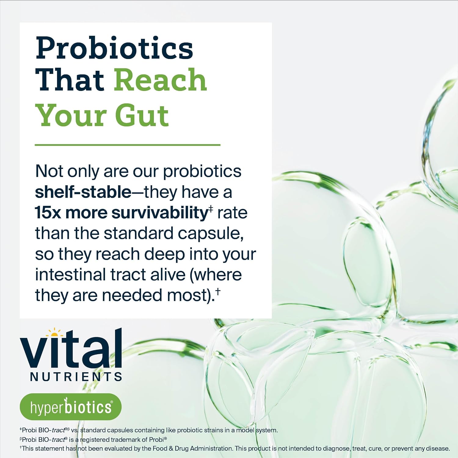 Hyperbiotics Vital Nutrients Prebiótico y Probiótico para Mujeres y Hombres | 60B UFC | 30 Cápsulas Veganas