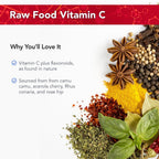 Physician's Strength Power-C Vitamina C Natural - 90 Cápsulas Raw Food con Flavonoides
