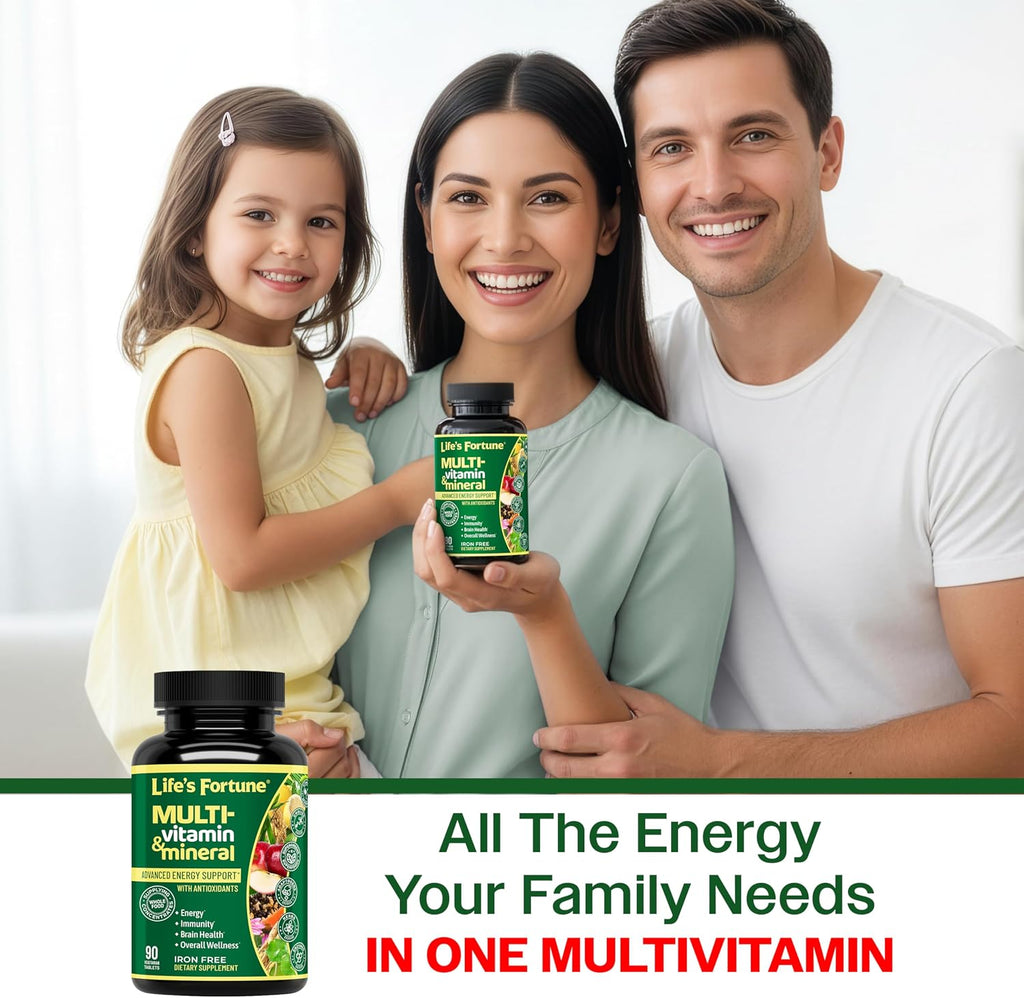 Life's Fortune Multivitamínico Integral Complejo de Vitaminas y Minerales – 90 Comprimidos Vegetales