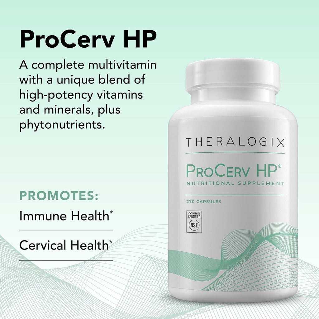Theralogix ProCerv HP High Potency Multivitamin for Women and Men - 270 Capsules (90 Day Supply)