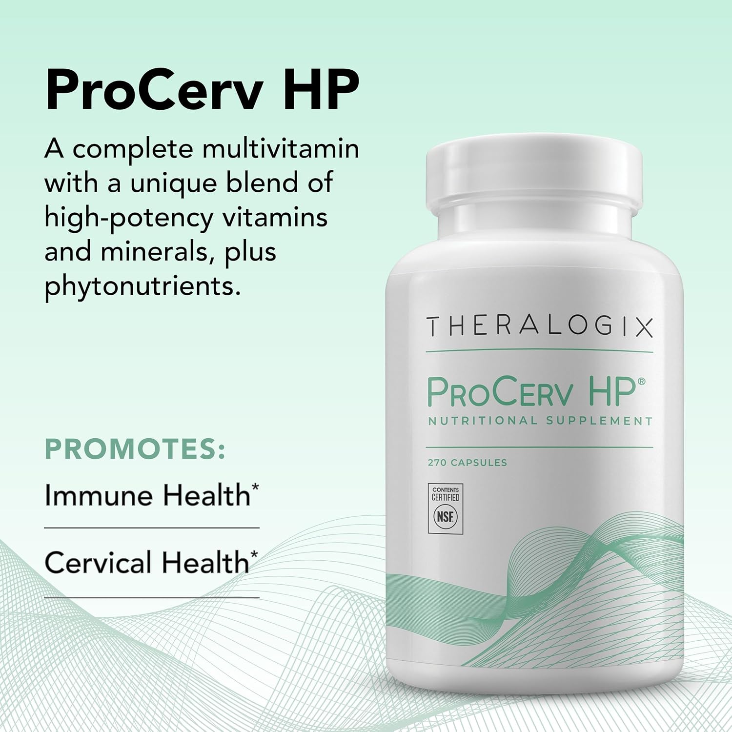 Theralogix ProCerv HP High Potency Multivitamin for Women and Men - 270 Capsules (90 Day Supply)