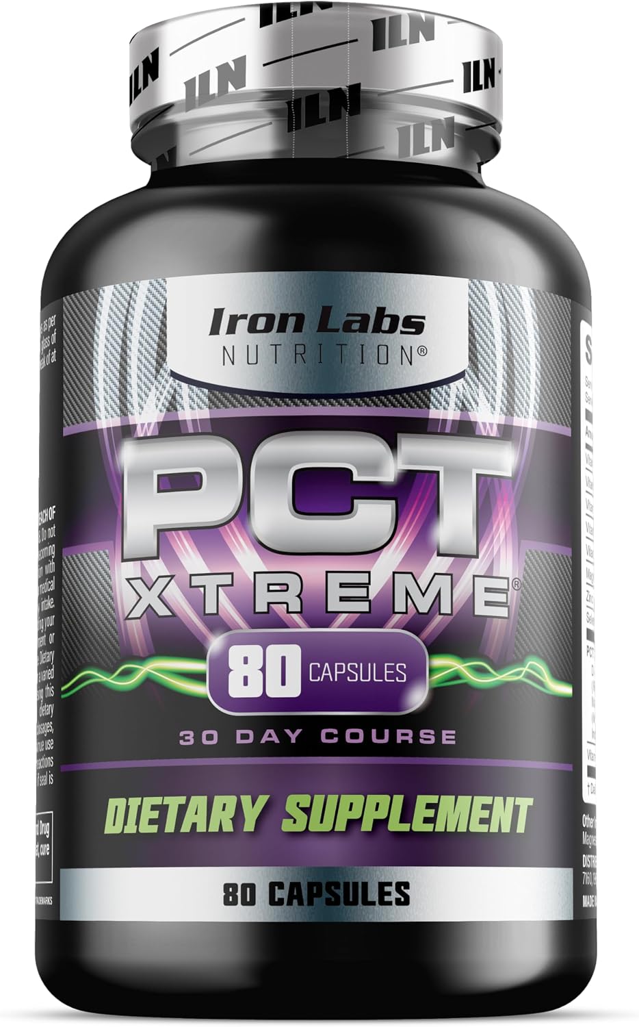 Iron Labs Nutrition PCT Xtreme - Soporte Post-Ciclo para Hombres - 30 Días (80 Cápsulas)