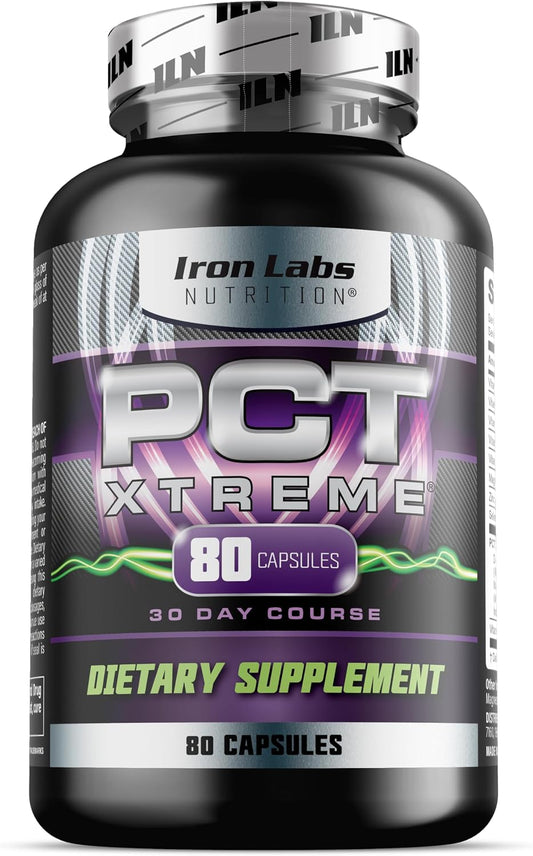 Iron Labs Nutrition PCT Xtreme - Soporte Post-Ciclo para Hombres - 30 Días (80 Cápsulas)