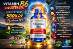 Vitamina B6 Líquida Gotas - Piridoxina HCl, 30 ml - Alta Potencia, Sin Alcohol